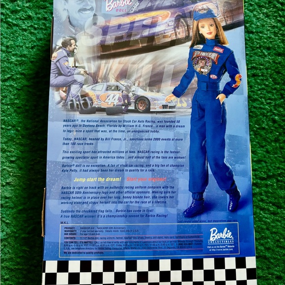 NIB.NWOT. Barbie Nascar 50th anniversary collectors ed. Cross listed in kids. - Picture 2 of 5